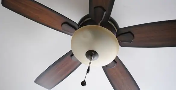 Fully installed ceiling fan with balanced blades and light fixture in Richmond, VA