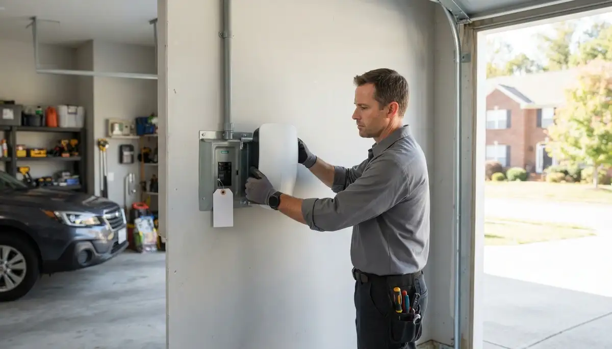 EV charger installation at a Hopewell, VA home by a professional electrician