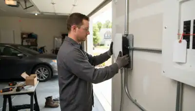 Level 2 EV charger installation at an Oilville, VA home by a local electrician