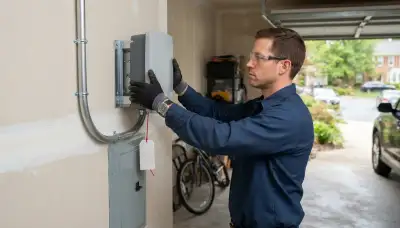 Electrician installing a Level 2 EV charger with a dedicated circuit in Rockville, VA