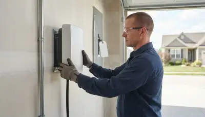 Electric vehicle charger installation for a State Farm, VA home by a Richmond electrician