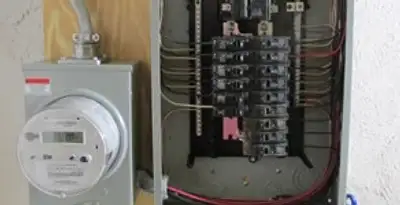 electrical panel upgrade service showing outdated electrical panel prepared for professional replacement in Richmond, VA