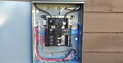 electrical panel upgrade service featuring newly installed electrical panel wired by licensed electricians in Richmond, VA