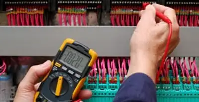 electrical service showing professional testing and troubleshooting of electrical panel by licensed electricians in Richmond, VA