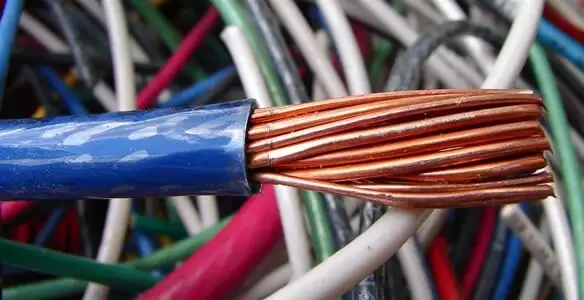 electrical wiring services showing exposed copper conductors and cable preparation in Richmond, VA