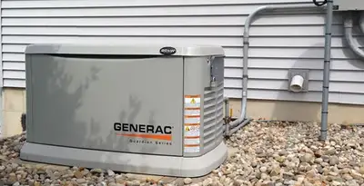 generator installation service featuring outdoor standby generator setup by licensed electricians in Richmond, VA