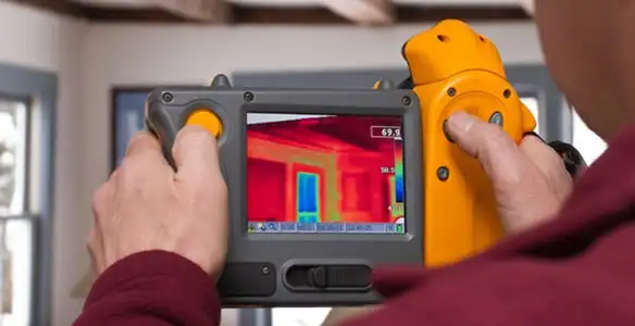home energy audit service capturing thermal readings to analyze insulation and electrical efficiency in Richmond, VA