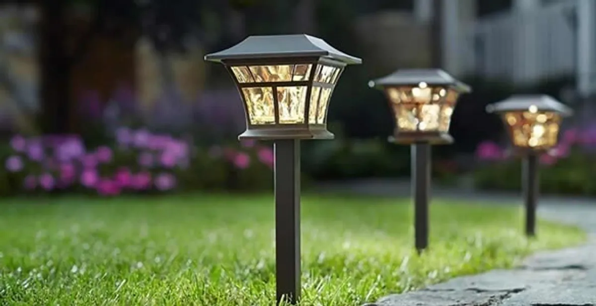landscape lighting installation services with professionally installed pathway lights in Richmond, VA