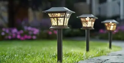 landscape lighting installation services with professionally installed pathway lights in Richmond, VA