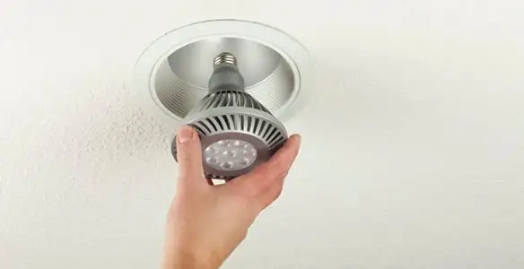lighting installation service featuring recessed ceiling light installed by licensed professionals in Richmond, VA