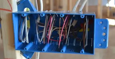 new construction wiring installation featuring electrical boxes and cable routing by expert electricians in Richmond, VA