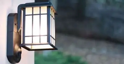 security light installation services with professionally mounted exterior wall light in Richmond, VA
