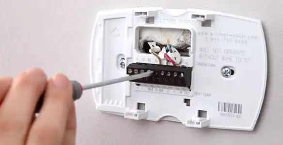 Thermostat installation service with proper wiring and secure wall mounting in Richmond, VA